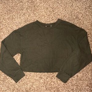 ZARA ✨ Olive Green Women's Cropped Longsleeve